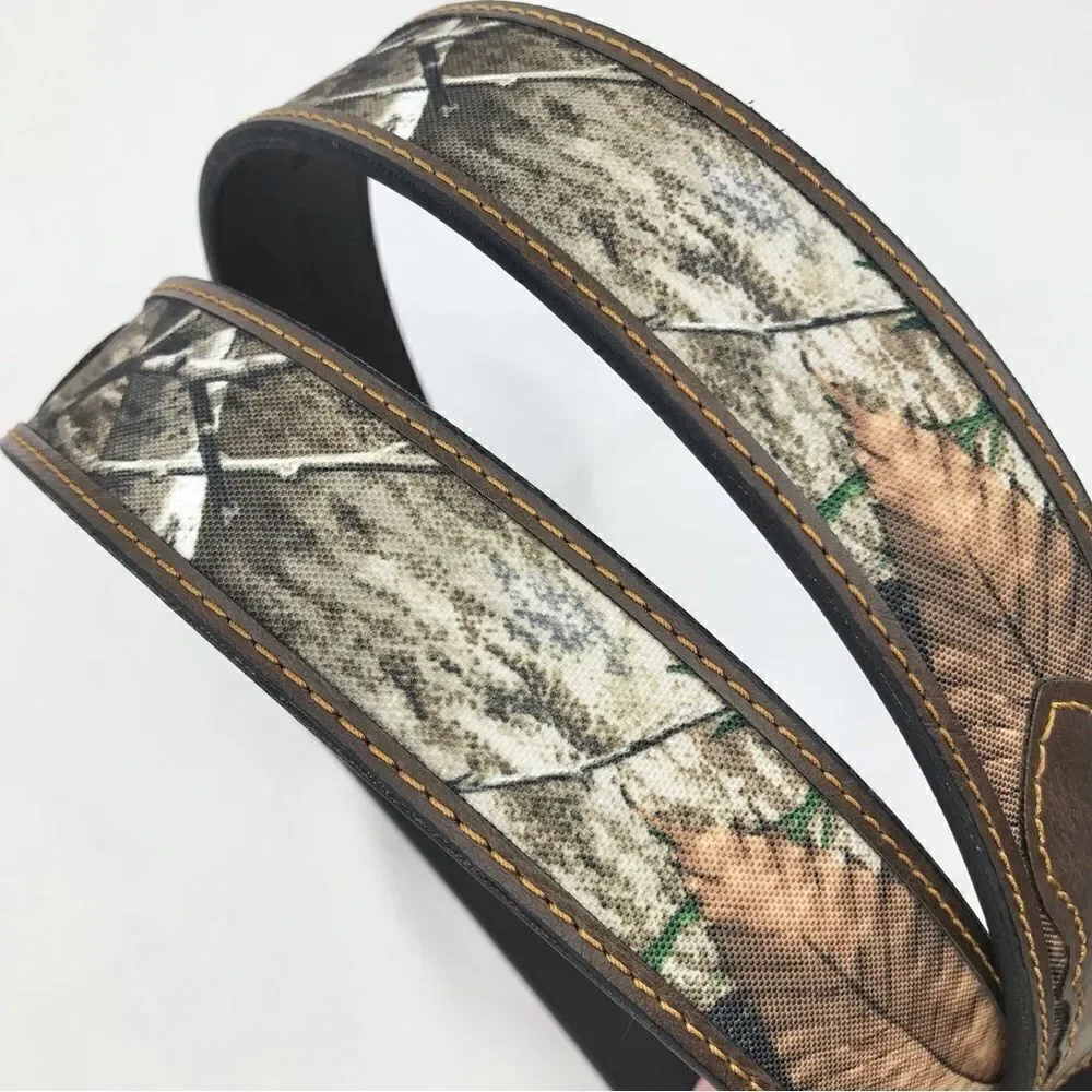 Realtree Brown Leather Camo Print Sportsman Belt NEW